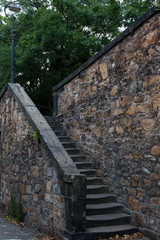 Old worn stone steps, Edinburgh Scotland