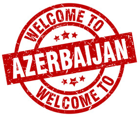 welcome to Azerbaijan red stamp