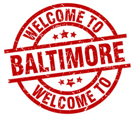welcome to Baltimore red stamp