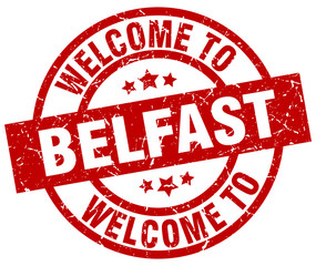 welcome to Belfast red stamp