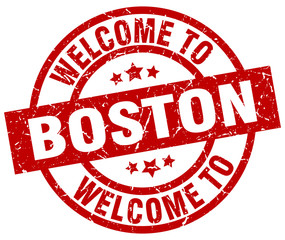 welcome to Boston red stamp