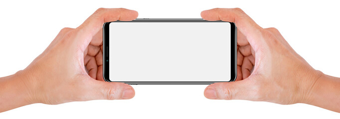 Handy schnappt ein Bild auf weißem Hintergrund