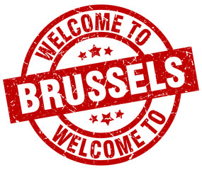 welcome to Brussels red stamp