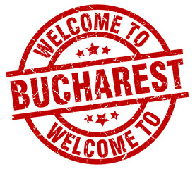 welcome to Bucharest red stamp