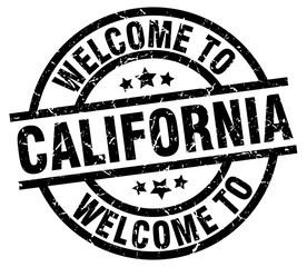welcome to California black stamp