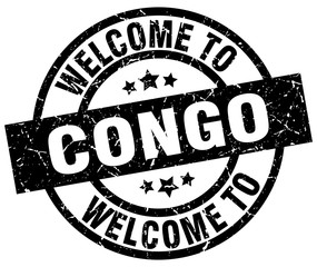 welcome to Congo black stamp