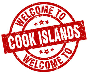 welcome to Cook Islands red stamp