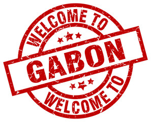welcome to Gabon red stamp