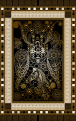 Graphical illustration of a Tarot card 8