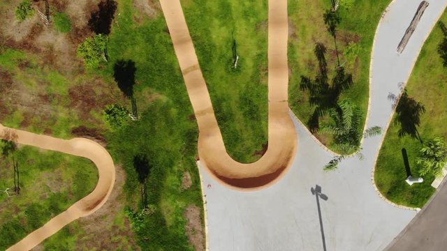 A wavy path for the Skateboard and bicyclists in the Ecko Park Hadera Israel
