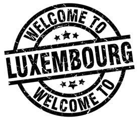 welcome to Luxembourg black stamp