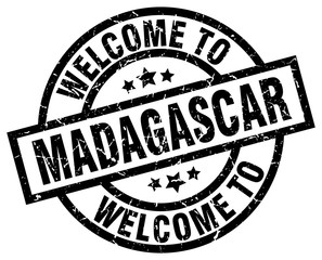 welcome to Madagascar black stamp