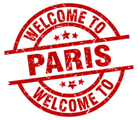 welcome to Paris red stamp