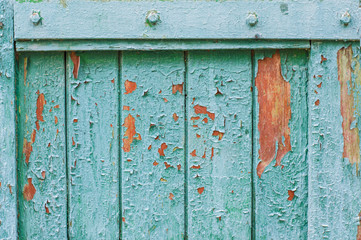 Vintage wooden background with peeling paint