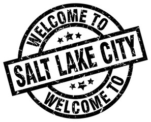 welcome to Salt Lake City black stamp