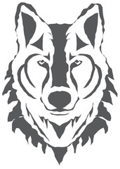 Vector Wolf Head Silhouette