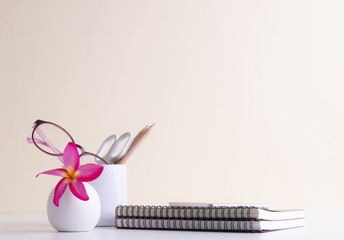 Pink Leaf Wreath on the bottle ceramic spa on the table