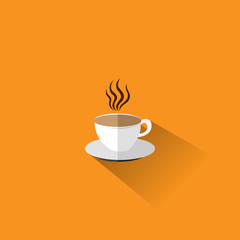 flat coffee suitable for design t-shirts, mugs, posters