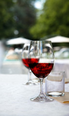 Served Table set at summer