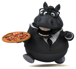 Naklejka premium Fun horse - 3D Illustration
