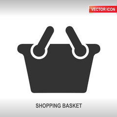 shopping basket vector icon