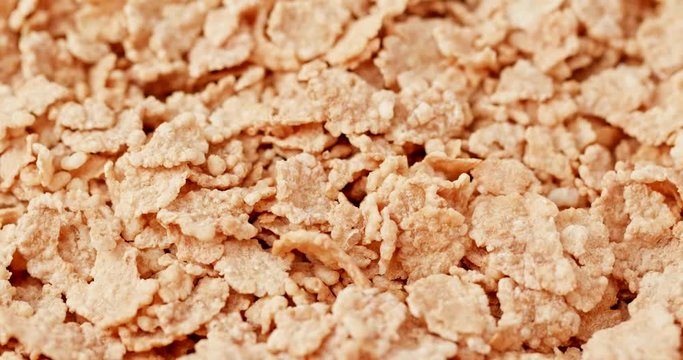 Pile of cornflakes in rotation
