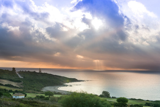 Sunrise at the Alcaidesa Urbanisation - Alboran sea, Mediterranean - Gibraltar Strait