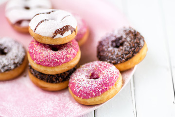 donuts for Breakfast .pastry. candy.  desserts