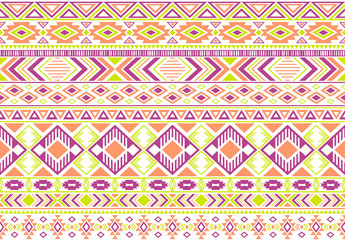 Tribal ethnic motifs geometric vector seamless background.