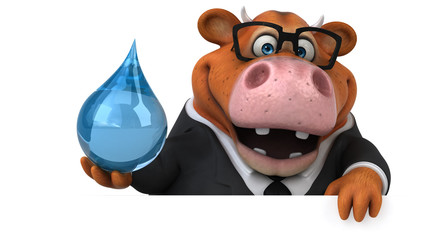 Fun cow - 3D Illustration