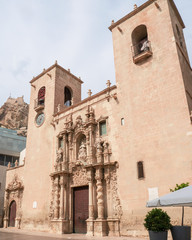 Fototapeta na wymiar Santa Maria, ancient church in Alicante, spain