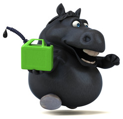 Naklejka premium Fun horse - 3D Illustration