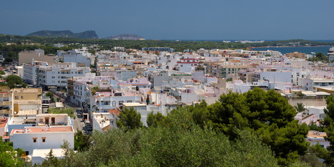 Fototapeta premium Panorama Santa Eularia auf Ibiza
