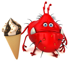 Fun germ - 3D Illustration