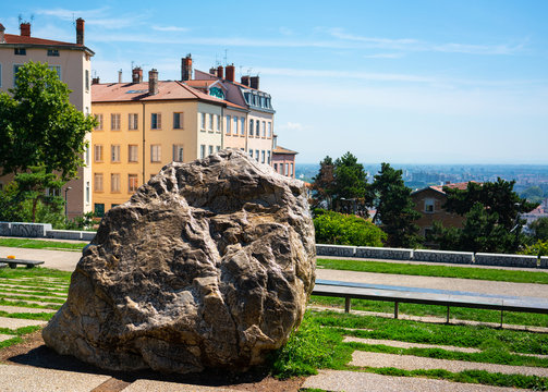 Gros Caillou Big Pebble in Croix-Rousse neighborhood in Lyon France