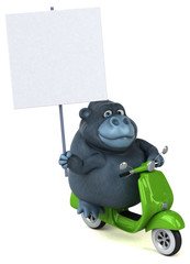 Fun gorilla - 3D Illustration