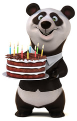 Fun panda - 3d illustration © Julien Tromeur