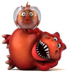 Fun trex - 3D Illustration © Julien Tromeur