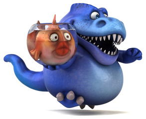 Fun trex - 3D Illustration © Julien Tromeur