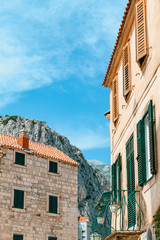 Beautiful view at Omis on the coast line of Croatia