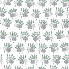 Leaves Bouquet-Nature Spirit Seamless Repeat Pattern