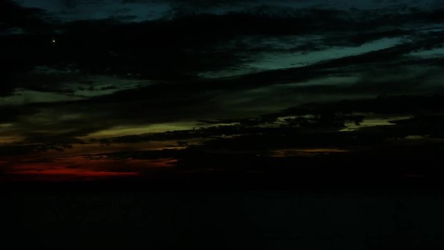 Timelapse of sunset at Pacific Ocean