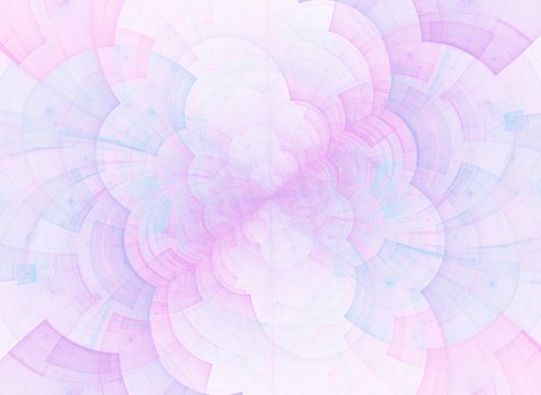 Hintergrundgrafik - Rosa Hellblau - Fraktal wie Wolken
