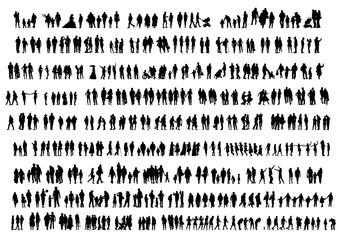 Families with child on white background