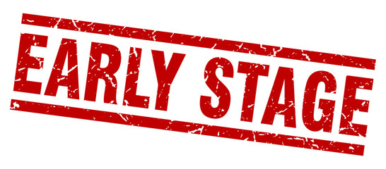 square grunge red early stage stamp