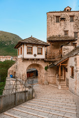 Fototapeta na wymiar View of historic Mostar city in Bosnia and Herzegovina.