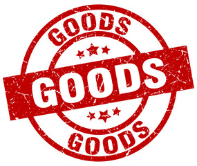 goods round red grunge stamp