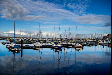 Fototapeta na wymiar Boats in Bangor marina