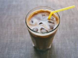 Iced coffee, closeup