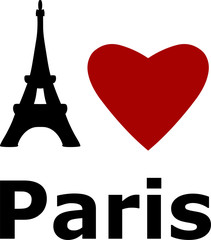 Fototapeta na wymiar I Love Paris